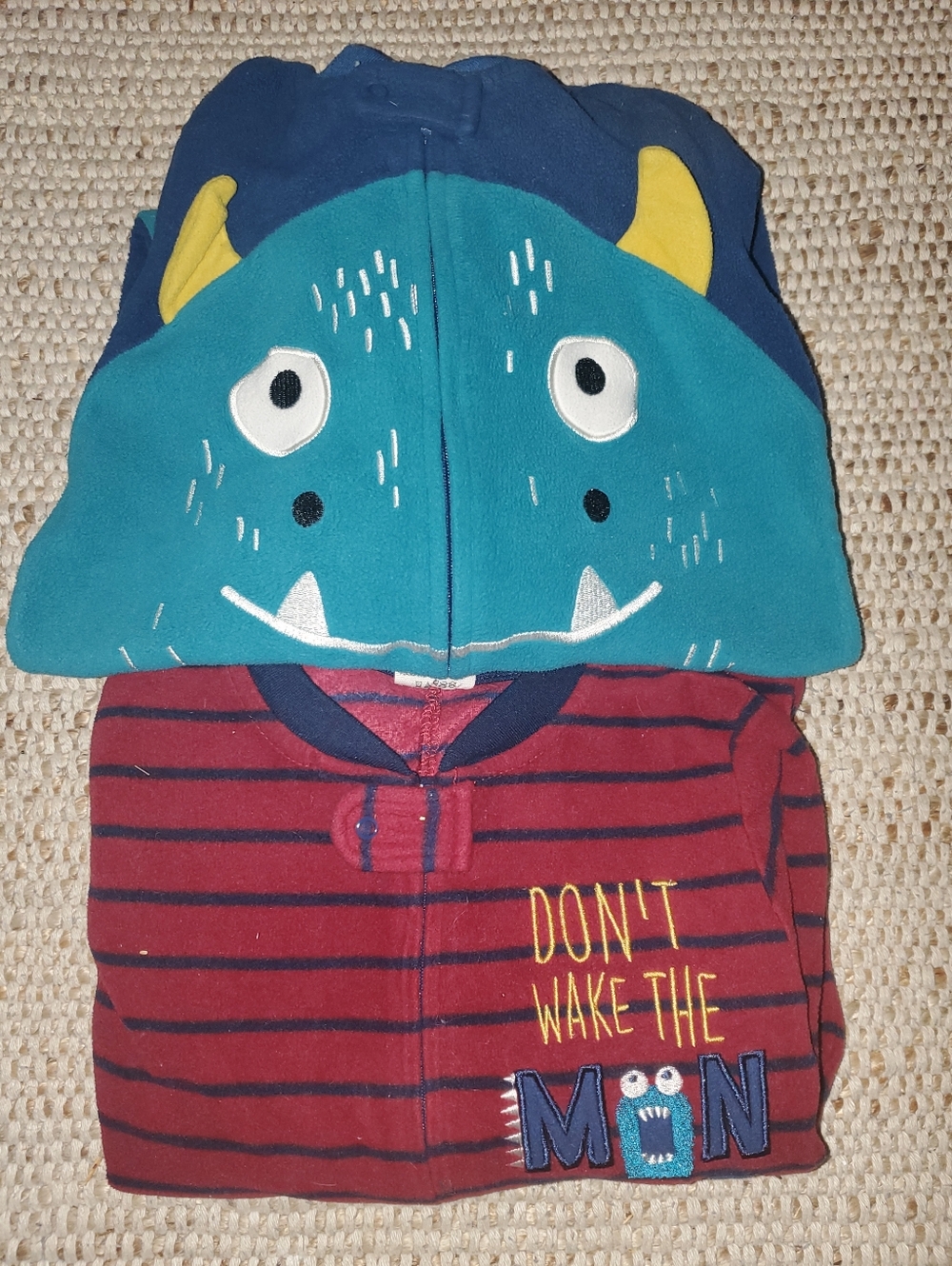 Kids 5T Footed Fleece Monster Pjs